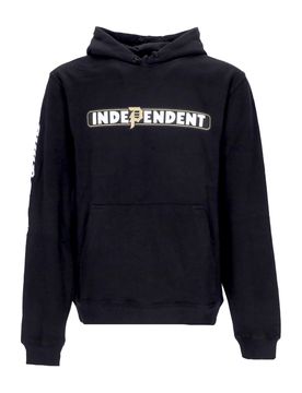 Felpa Cappuccio Uomo Bar Hood X Independent Black