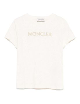 Moncler T-shirt di cotone iivory