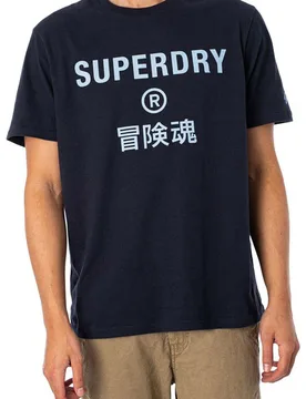 Code core sport camiseta manga corta hombre Marino - Superdry - FashionsVida