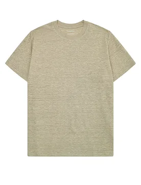 T-shirt beige L - Knowledge Cotton Apparel - FashionsVida