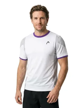 Slice Short Sleeve T-shirt White / Purple L - Head Racket - FashionsVida