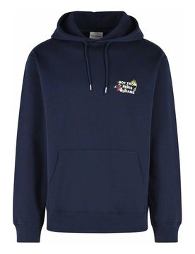 Felpa in cotone blu navy