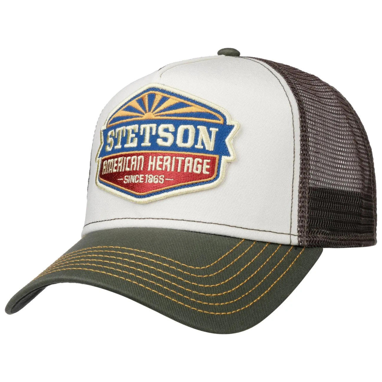 New American Heritage Trucker Cap by - grey - Size: One Size Small - Stetson - FashionsVida