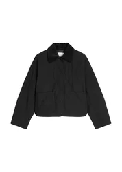 Woven Outdoor Jacket, Quilted Over female