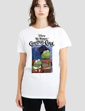 The Muppets Christmas Carol Kermit T-Shirt, White - White - Size: S - Disney - FashionsVida