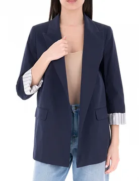 Blazer in cotone BLU NAVY 40 - Marella - FashionsVida