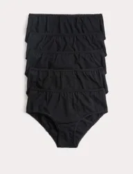 Pack Cotton with Stretch Stoma Knickers (2-16 Yrs) Black female