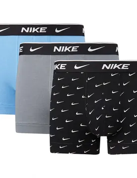 Boxers Eday Trunk 3 Unités Black Swoosh Print / Cool Grey / University Blue M