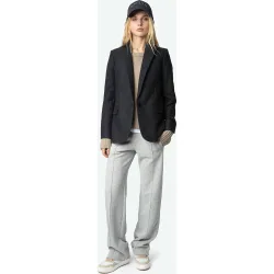 Zadig & Voltaire - Pantalones rectos de mujer anchos de jogging con strass