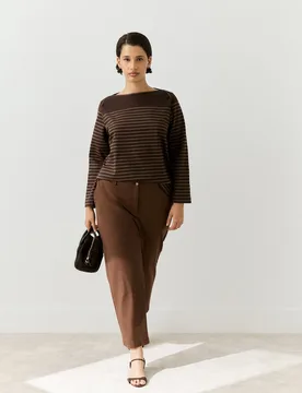 Pantalón ancho liso de mujer - Couchel - FashionsVida
