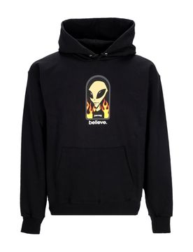 Felpa Cappuccio Uomo Believe Hoodie X Aws Black