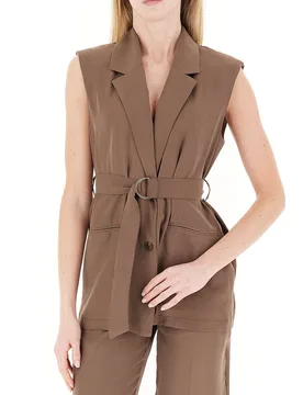 Blazer smanicato MARRONE XL - Rinascimento - FashionsVida