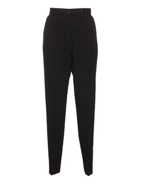 Pantaloni neri con bottone frontale