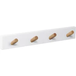 Percha Madera y Zamak 4 Colgadores 9400BLHN4