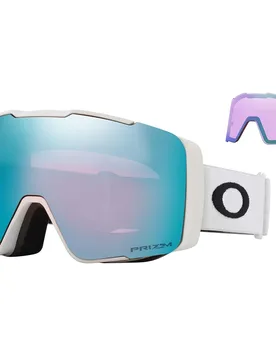 Masque De Ski Line Miner Pro M White Matte Prizm Sapphire/CAT3 + Prizm Iced/CAT2 Homme - Oakley Goggles - FashionsVida