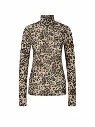 Jersey de cuello alto marrón claro 42