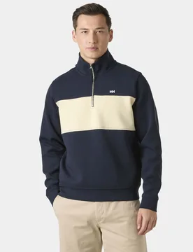 Cotton Ric Half Zip Fleece Top Navy male - Helly Hansen - FashionsVida