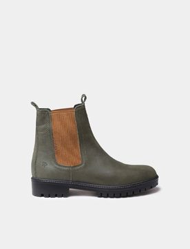 Botines de mujer en piel con elásticos laterales | CARLA-NC