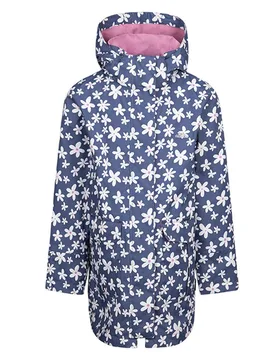Primdrop Waterproof Hooded Raincoat - Navy - Size: 3-4 - Trespass - FashionsVida