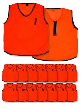 Maschenhemd nummeriert von 1 bis 15 Kind (x15) - Vert - unisex - Size: 4/9 ans