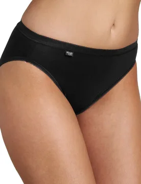 Womens Basic+ Tai Briefs 4 Pack - Black - Size 3xl - Sloggi - FashionsVida
