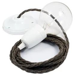 Cables Suspension Luminaire Tn04 1 M Brown / White One Size