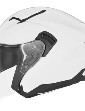 Casco Moto Jet Doppia Visiera Nox N130 Bianco taglia L - Senza marca - FashionsVida