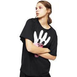 Maglietta A Maniche Corte Justina Black XS