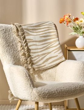 Coperta con frange - marrone