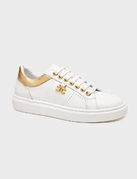 Scarpe bambina avorio-oro - Elisabetta Franchi - FashionsVida