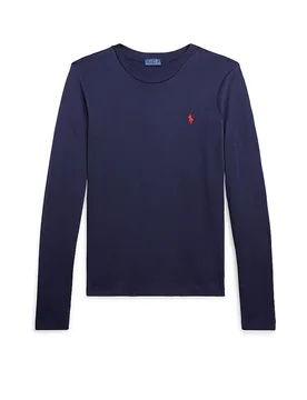 T-shirt à manches longues bleu marine L - Ralph Lauren - FashionsVida