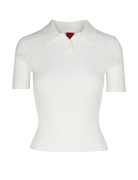 HUGO Poloshirt SAREPLETTE creme XXL damen