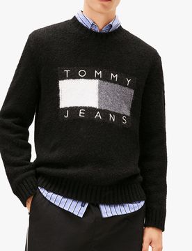 Pull col rond en maille avec logo