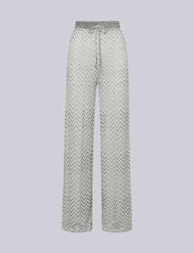 Pantalone in maglia donna nero-grigio