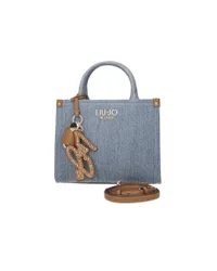 Borsa Liu Jo Accessories in denim di cotone con logo frontale e charm decorativo