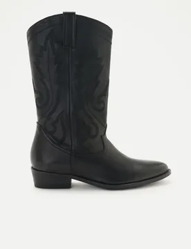 Bota tacón, cowboy bordados - Tintoretto - FashionsVida