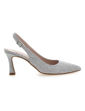 Décolleté Slingback Argento con Tacco a Punta 5371 38