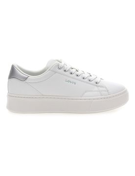 Sneakers Bianche con Dettaglio Posteriore Argento AMBER 36