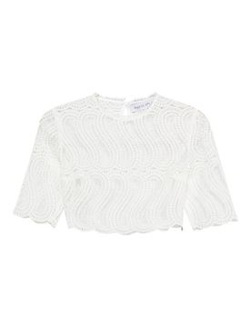 Raquel Diniz Top in pizzo bianco