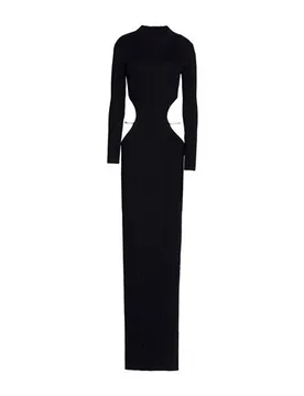 Vestido largo Mujer Negro 38 Mujer - Elisabetta Franchi - FashionsVida