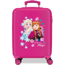 Maleta de cabina Frozen rígida fucsia con capacidad de 33L