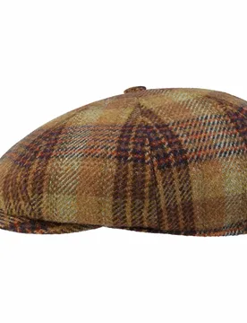 Panel Wool Garage Flat Cap by - brown - Size: M (56-57 cm) - Stetson - FashionsVida