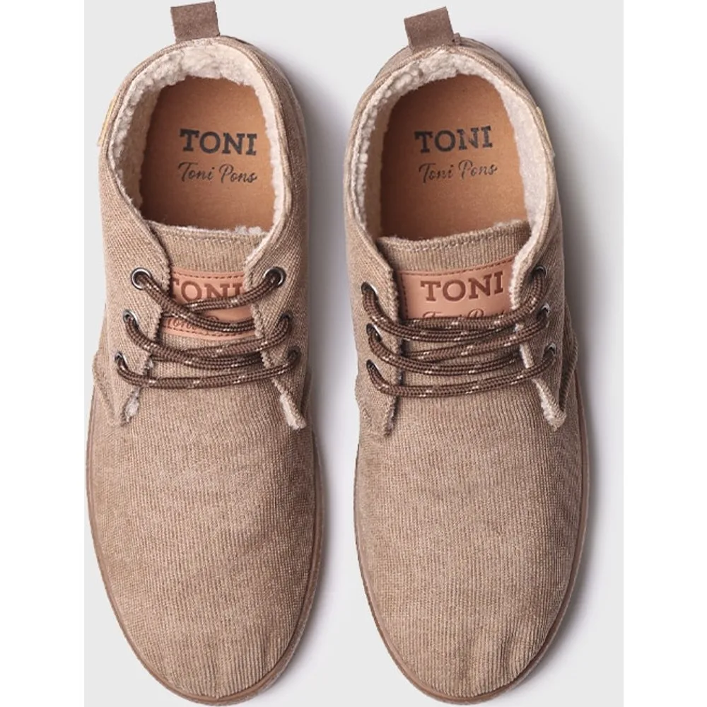 Botines de hombre de tejido de pana con cordones - Toni Pons - FashionsVida