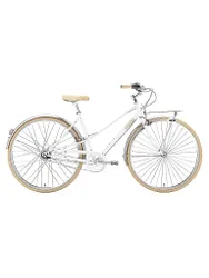 Bicicletta da città da donna Caferacer Lady Solo bianco 44,5