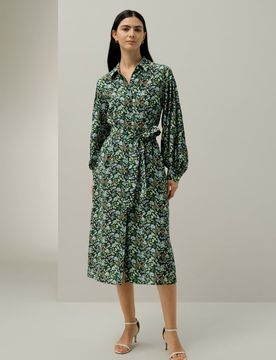 Robe En Soie Naturelle Col Chemise Pure Soie Texture Luxueuse Simple Et Classique Xl
