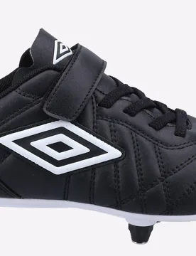 Childrens Unisex Speciali Liga Soft Ground Football Boot Junior - Black - Size Uk 4 Infant - Umbro - FashionsVida