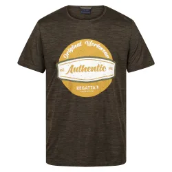 Mens Original Moisture Wicking T-Shirt (Dark Khaki Marl) - Size 3xl