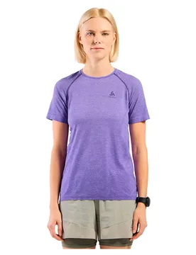 Crew Essential Seamless Short Sleeve T-shirt Afterparty Melange XL Women - Odlo - FashionsVida