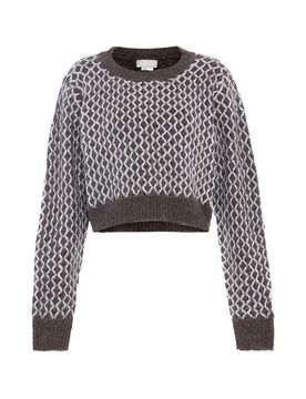 Jalene Jersey gris oscuro / blanco