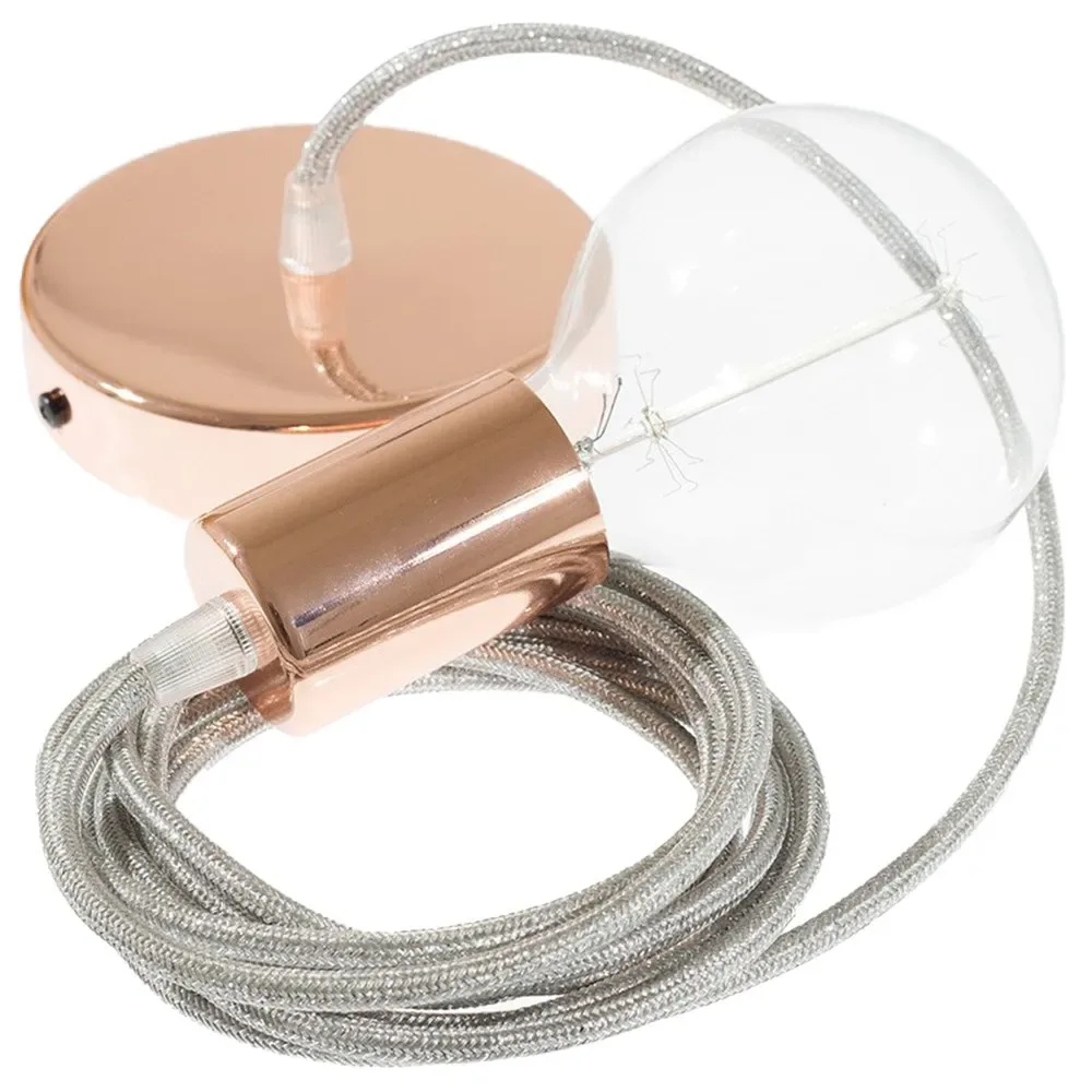 Cables Suspension Luminaire Rl02 2 M Glittering Silver / Copper One Size - Creative - FashionsVida